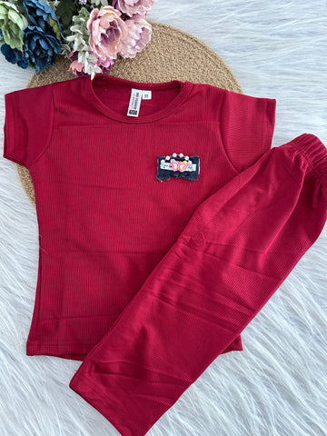 KNITTED PYJAMA SETS/ GIRLS PYJAMA SETS /NIGHT SUIT 1107