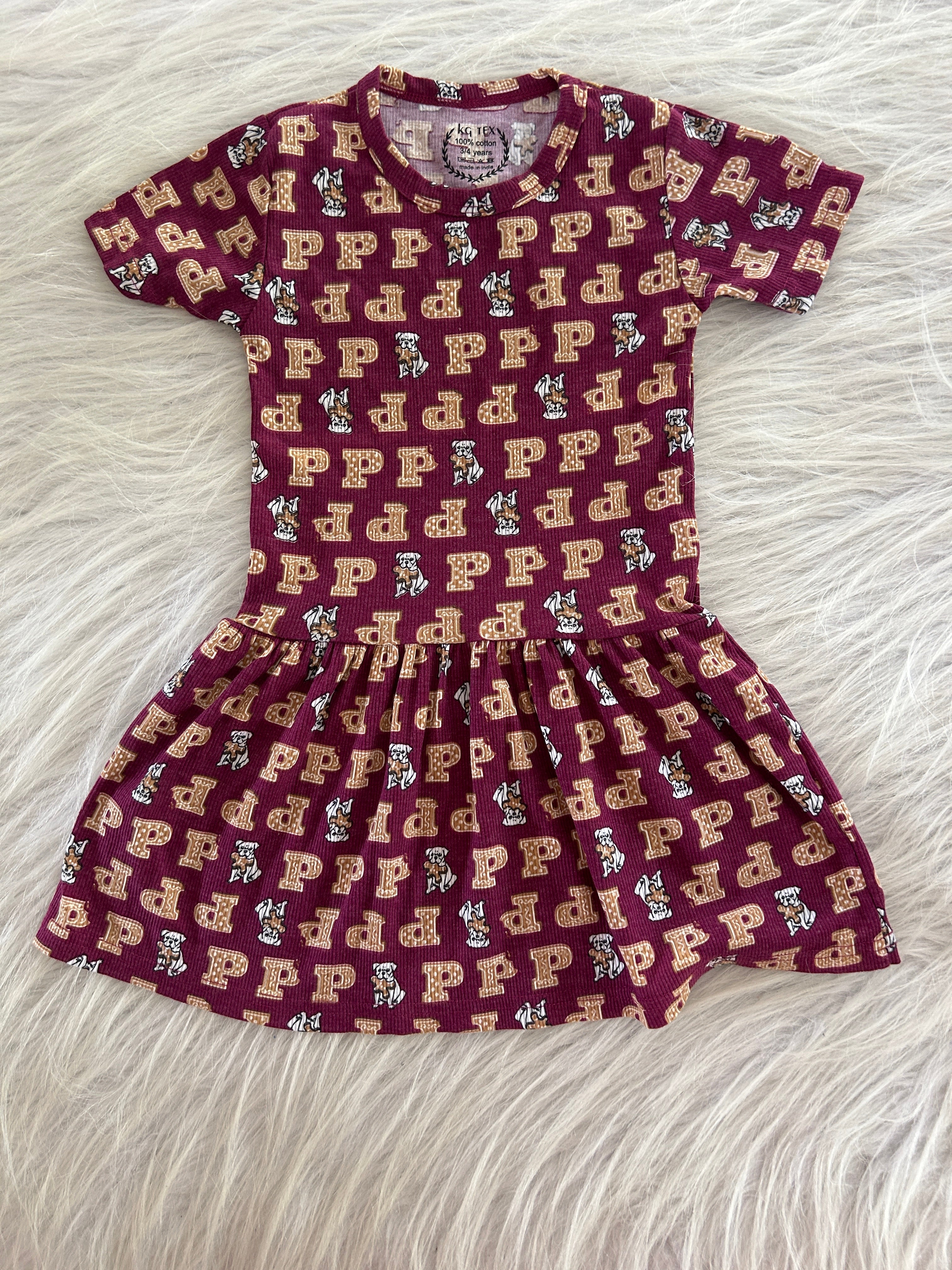 HALF SLEEVE FROCKS 3-4 YEARS