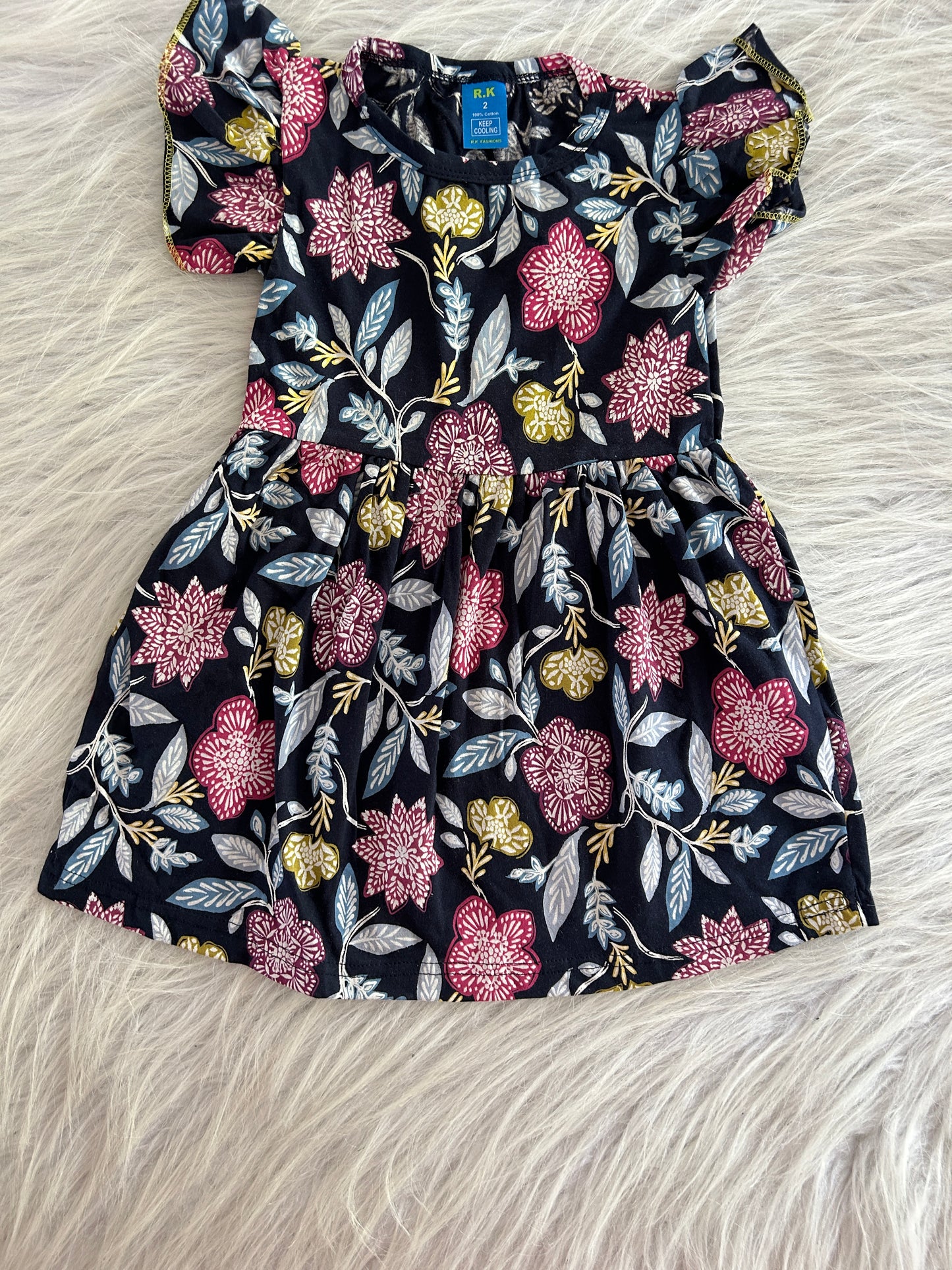 RUFFLE SLEEVE FROCKS 3-4 YEARS