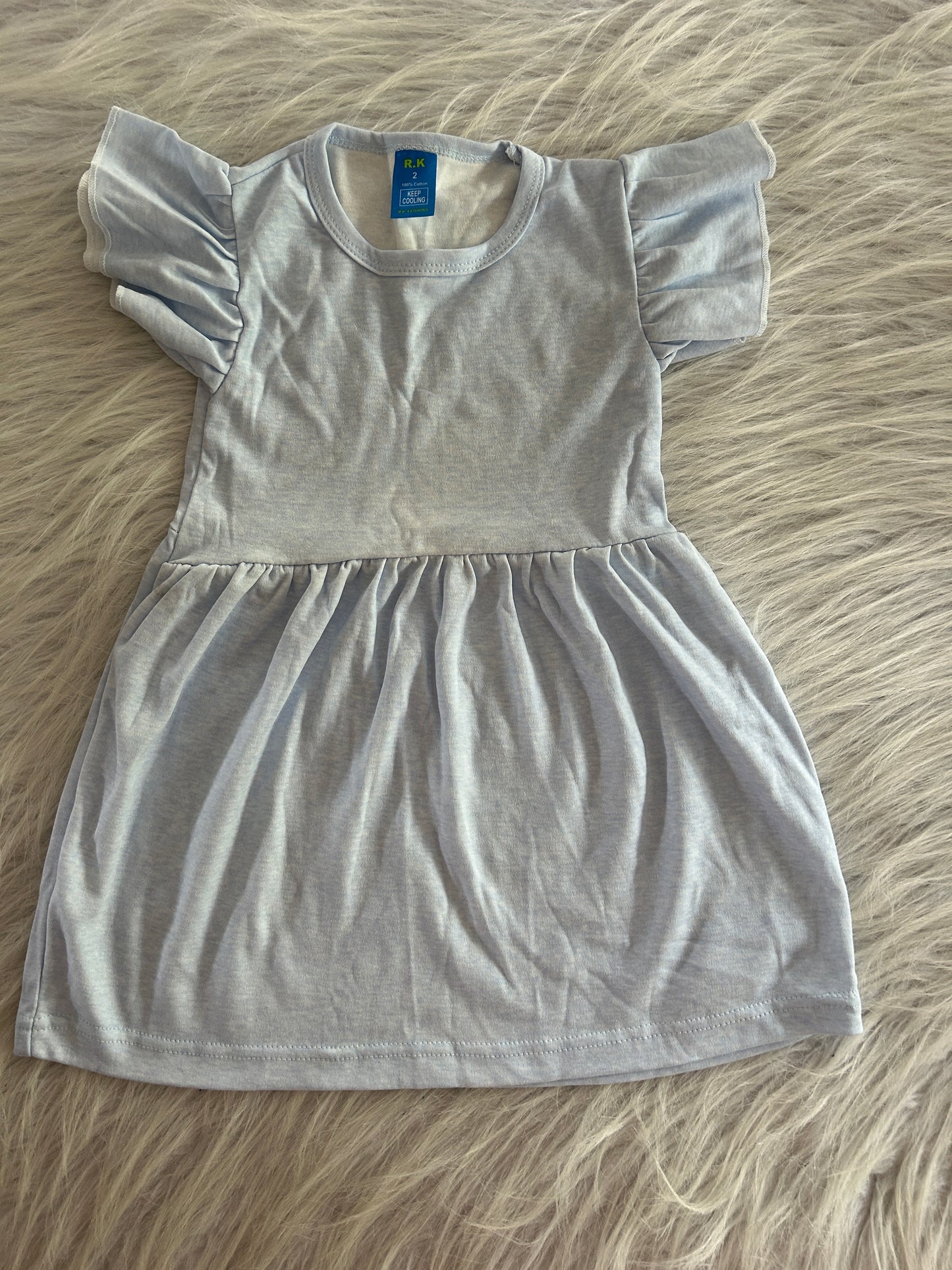 RUFFLE SLEEVE FROCKS 3-4 YEARS