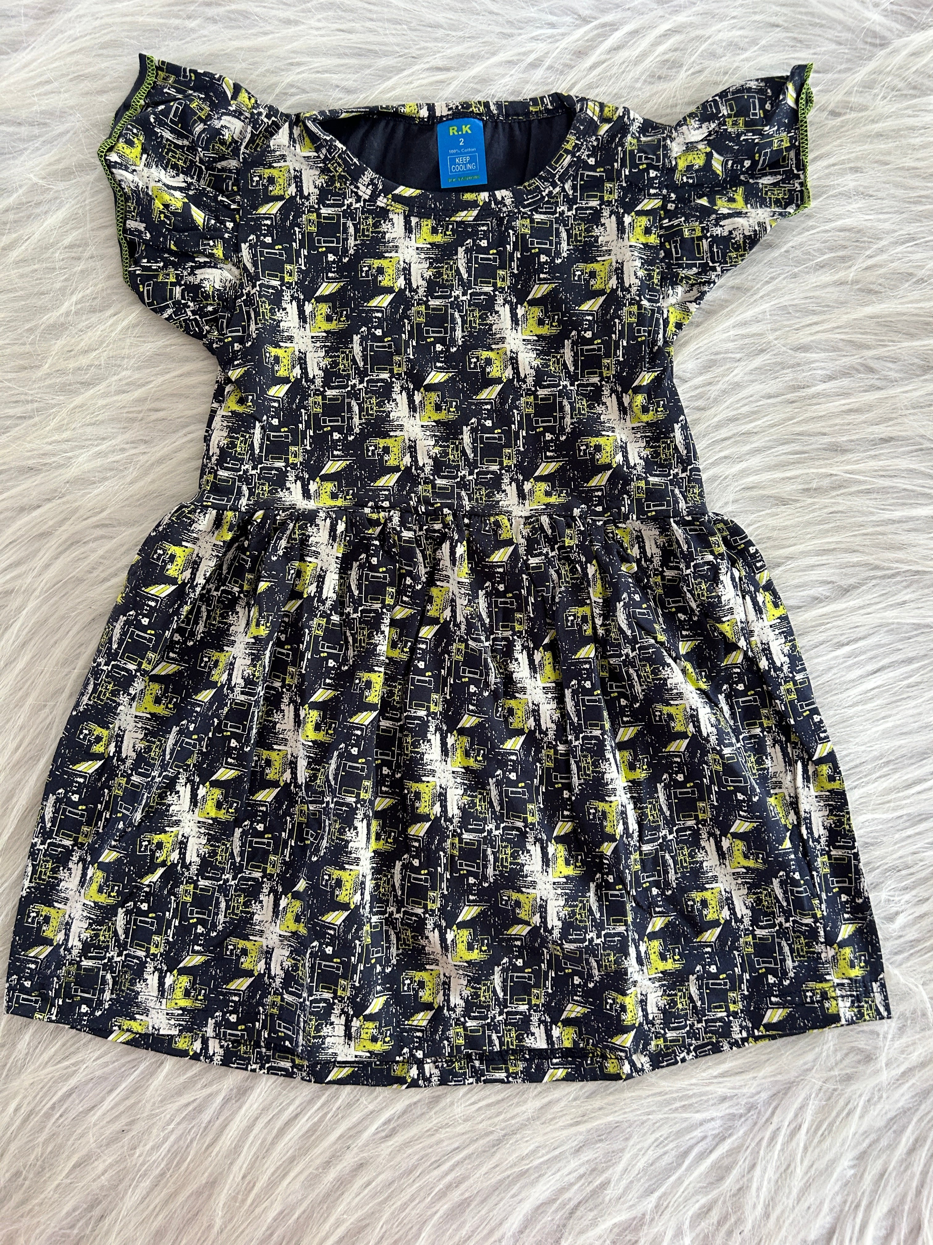 RUFFLE SLEEVE FROCKS 2-3 YEARS