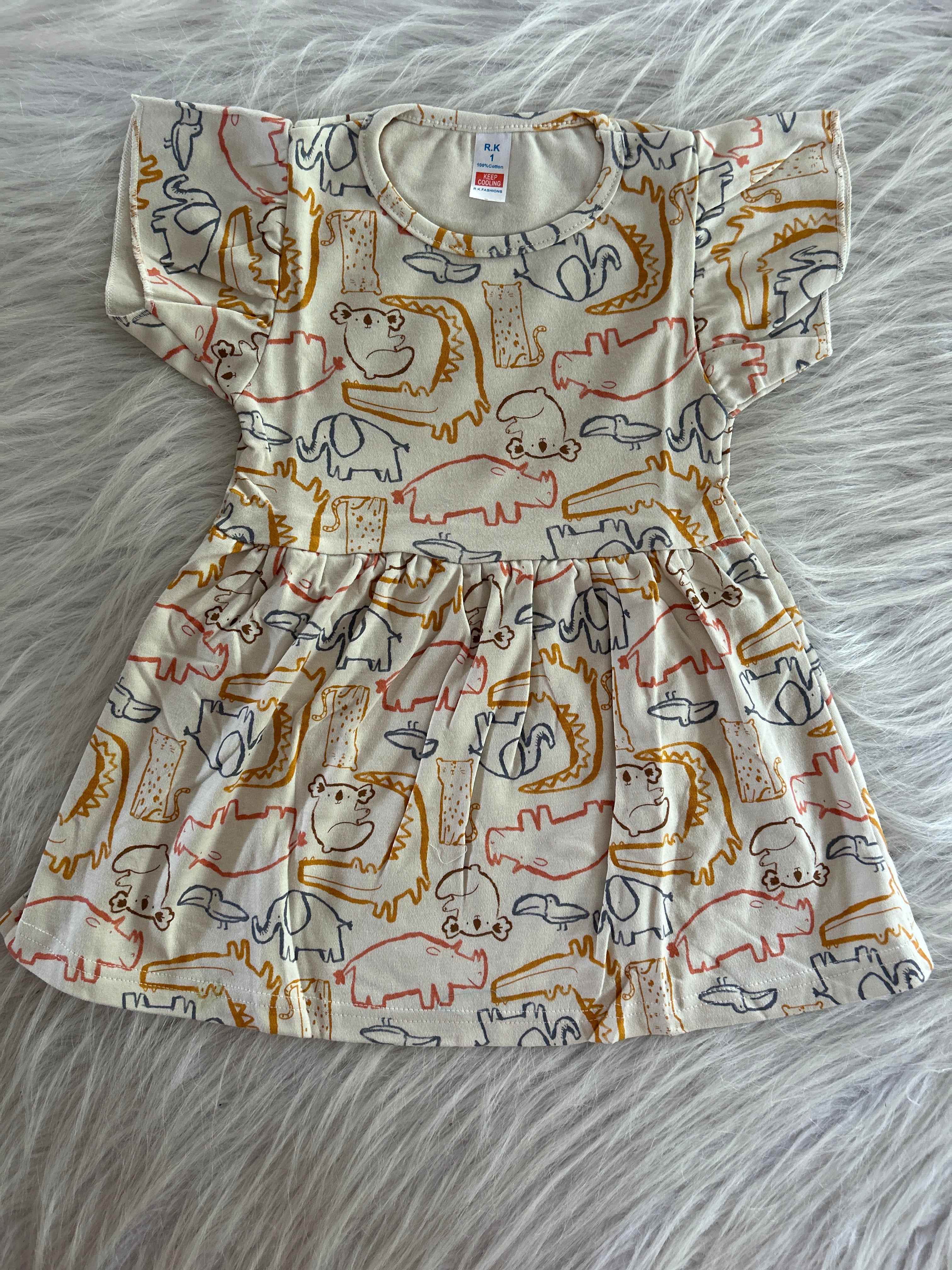 RUFFLE SLEEVE FROCKS 2-3 YEARS
