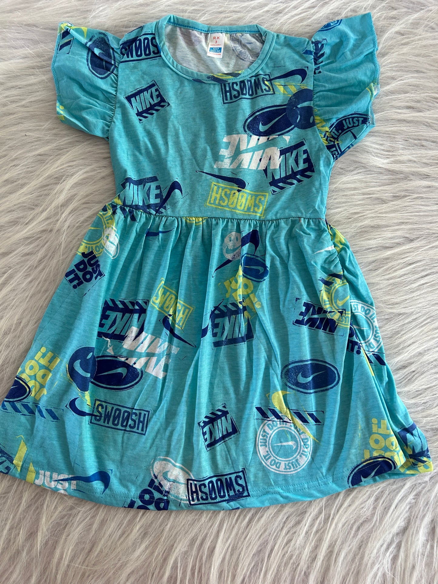 RUFFLE SLEEVE FROCK 4-5 YEARS