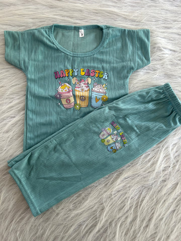 centre printed pant set