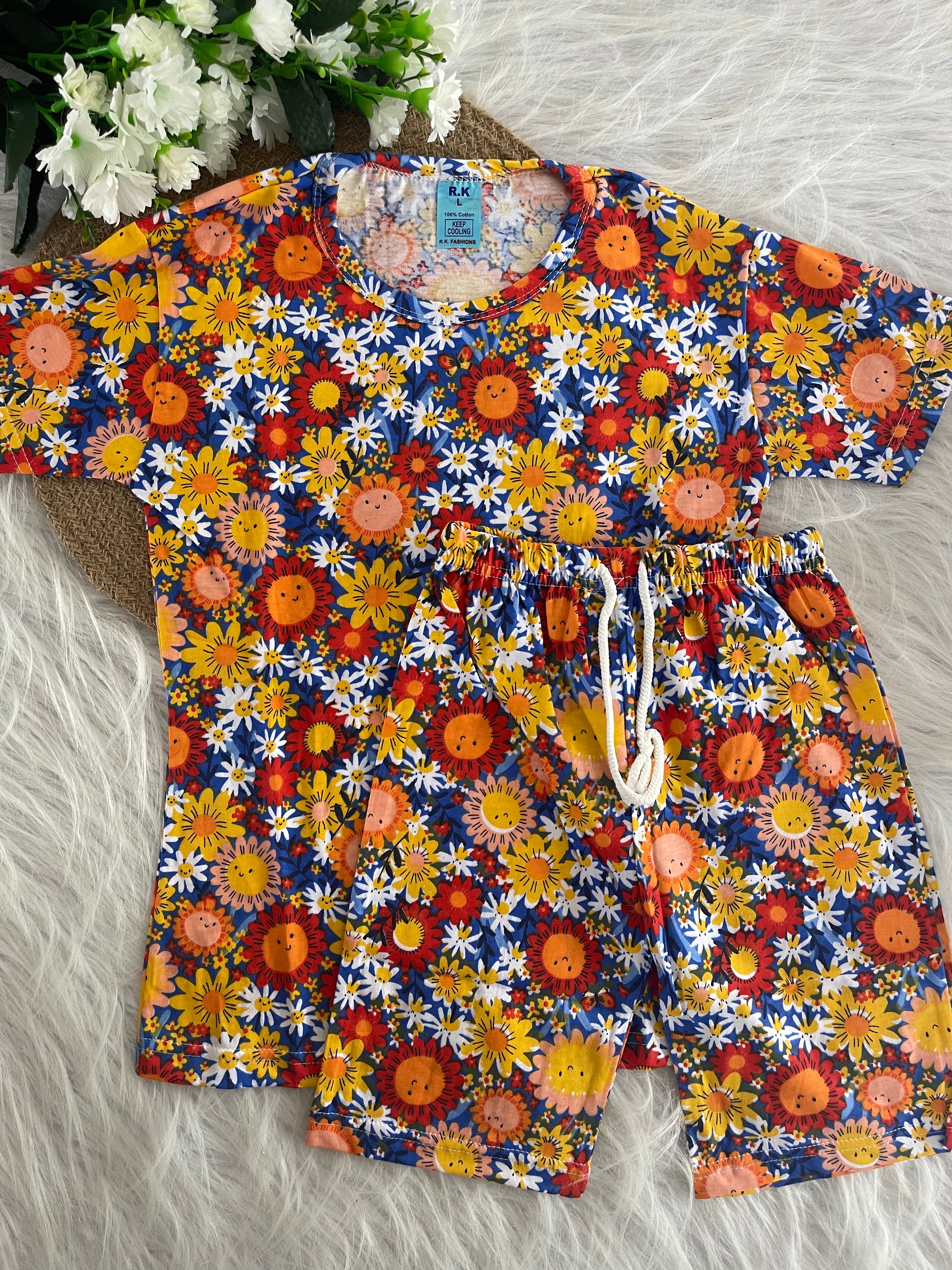 PRINTED SHORTS SETS 8-9/9-10 YEARS