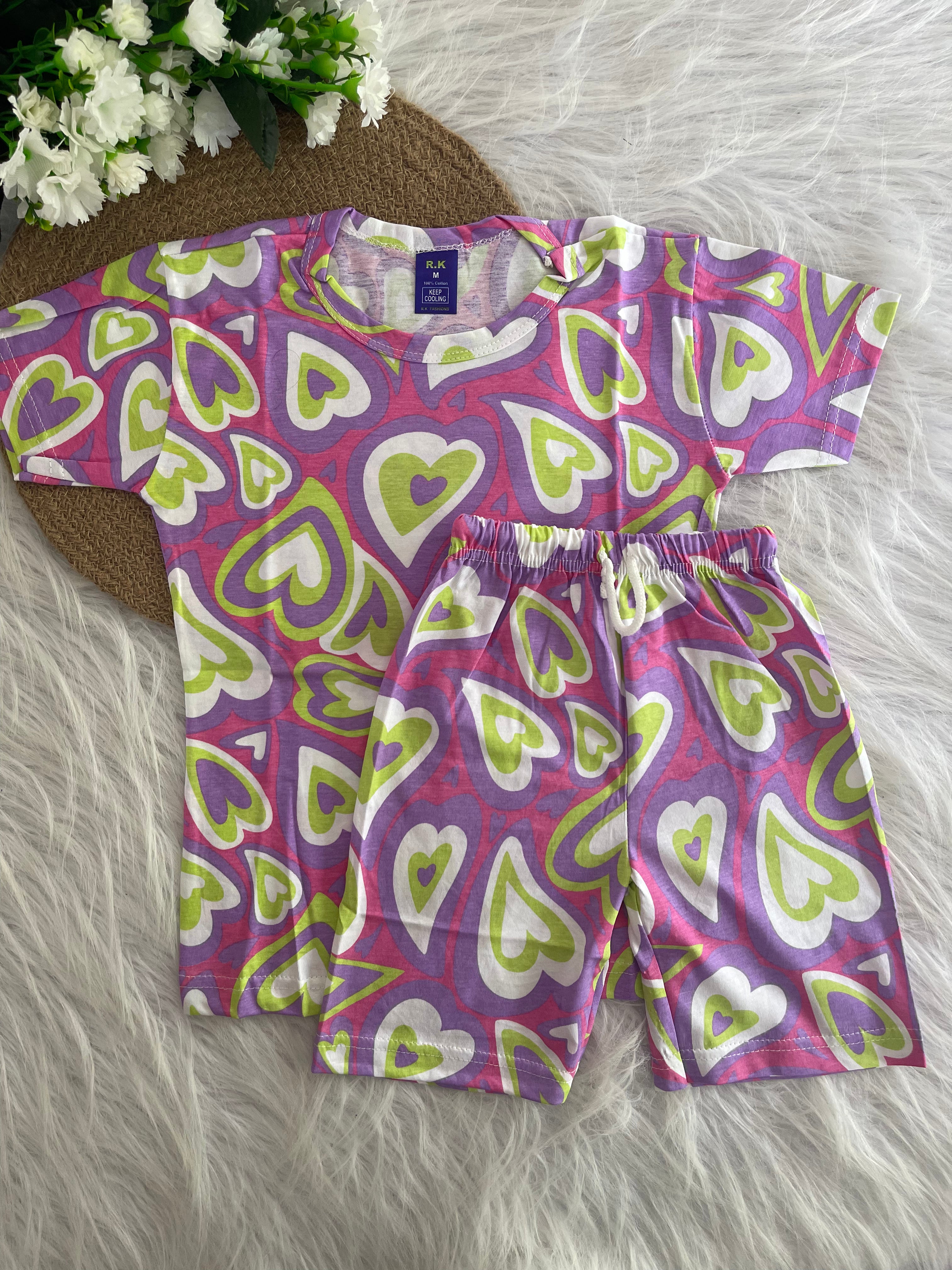 PRINTED SHORTS SETS 6-7/ 7-8 YEARS