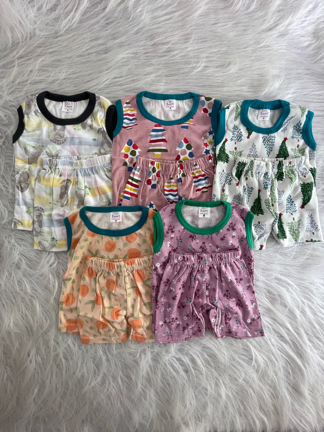 SLEEVELESS COMBO SETS 6-12 MONTHS