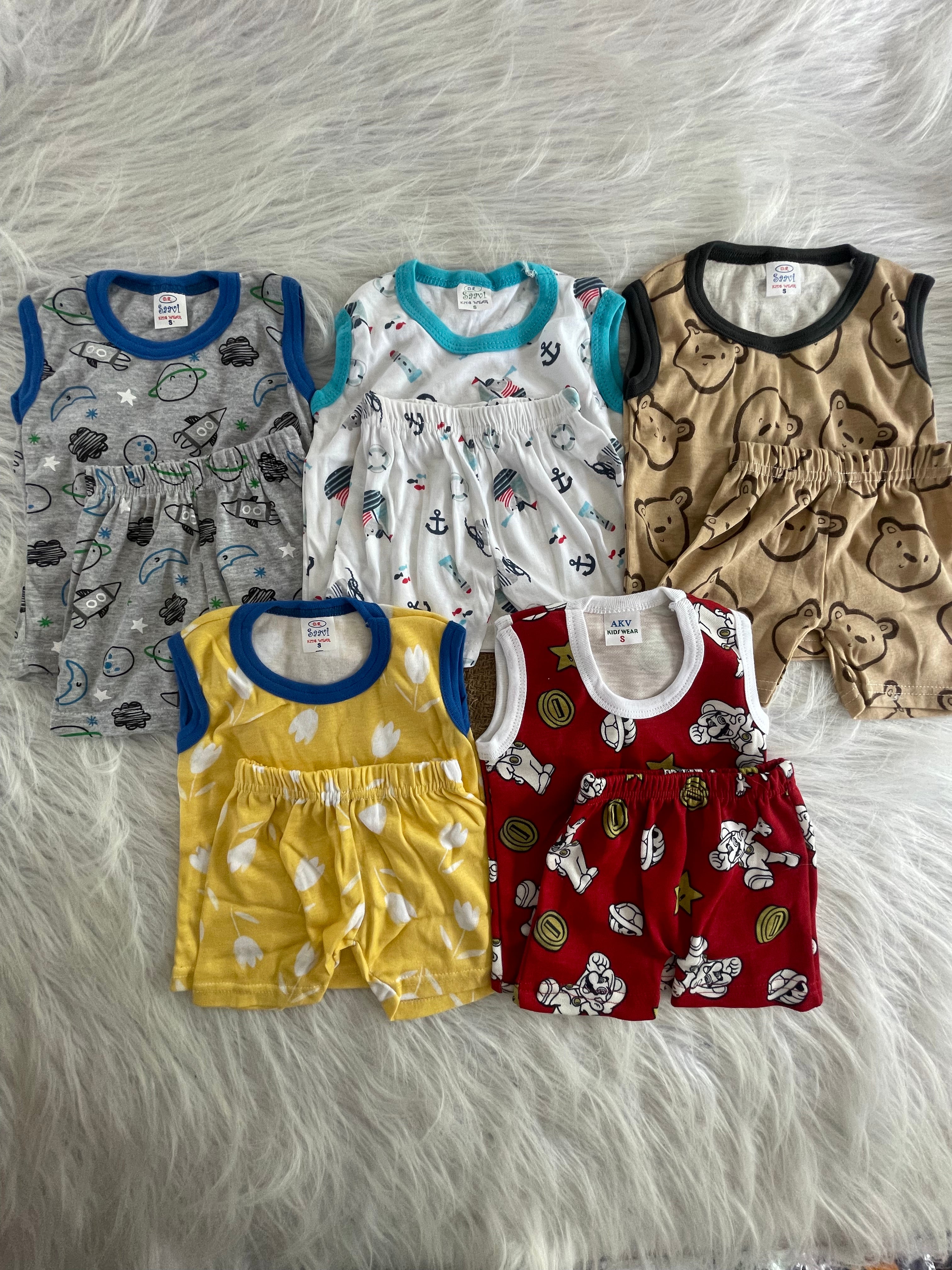 SLEEVELESS COMBO SETS 6-12 MONTHS