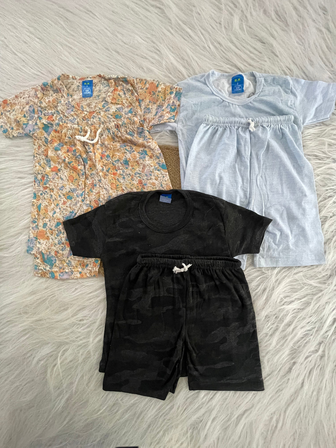 3 PC COMBO SETS 2-3 YEARS  SHORTS SETS 1157