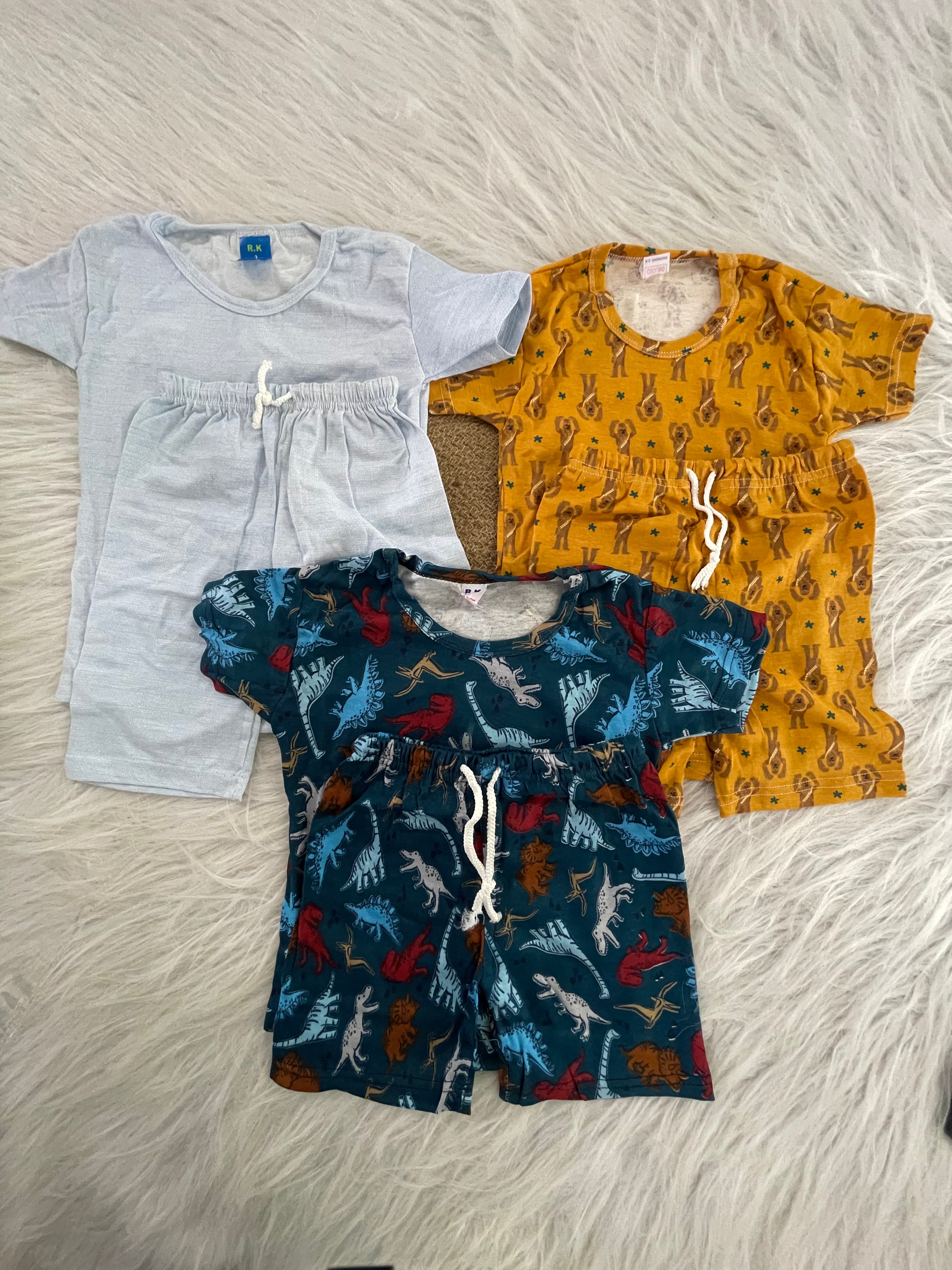 3 PC COMBO SETS 2-3 YEARS  SHORTS SETS 1157