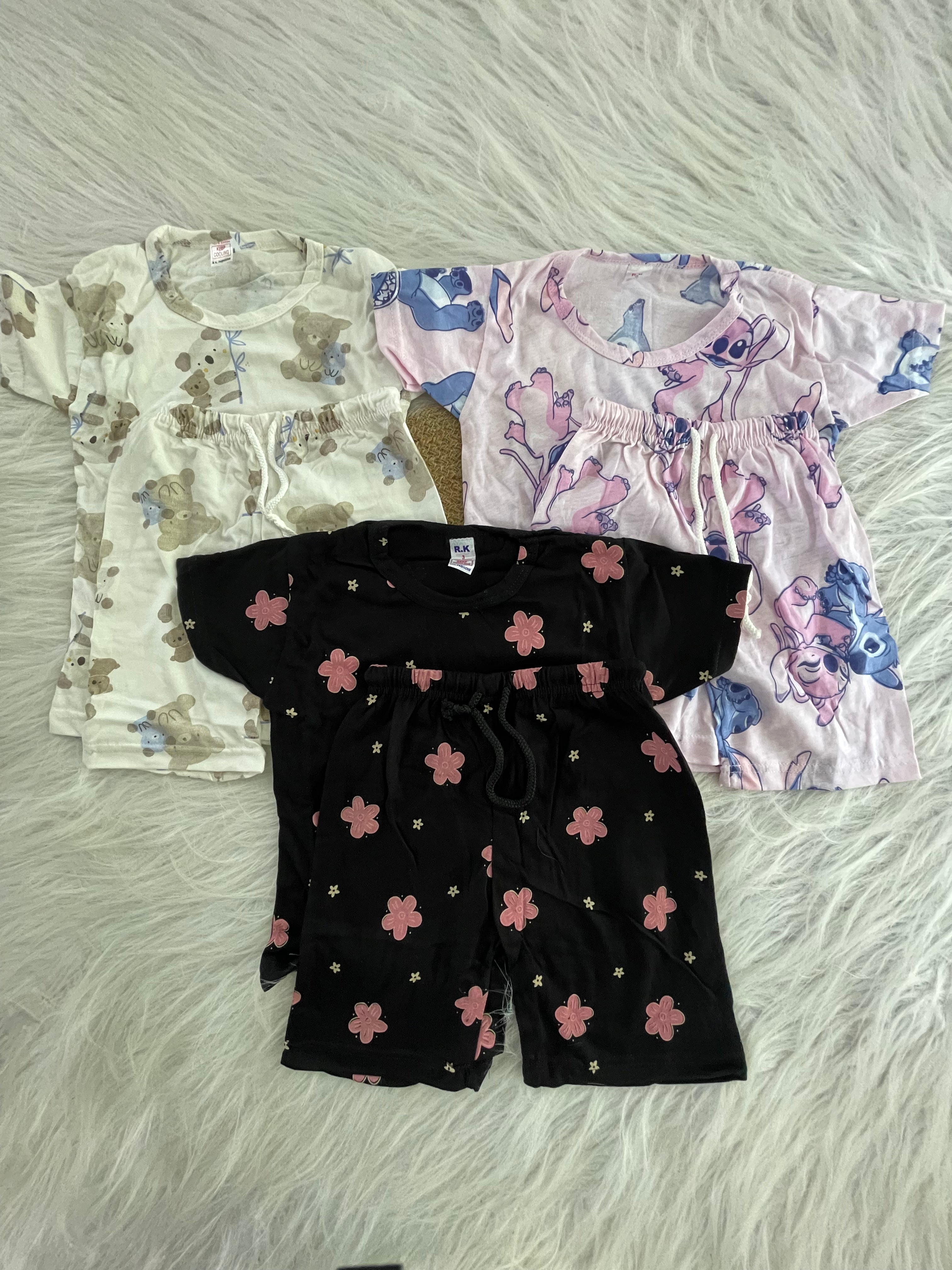 3 PC COMBO SETS 2-3 YEARS  SHORTS SETS 1157