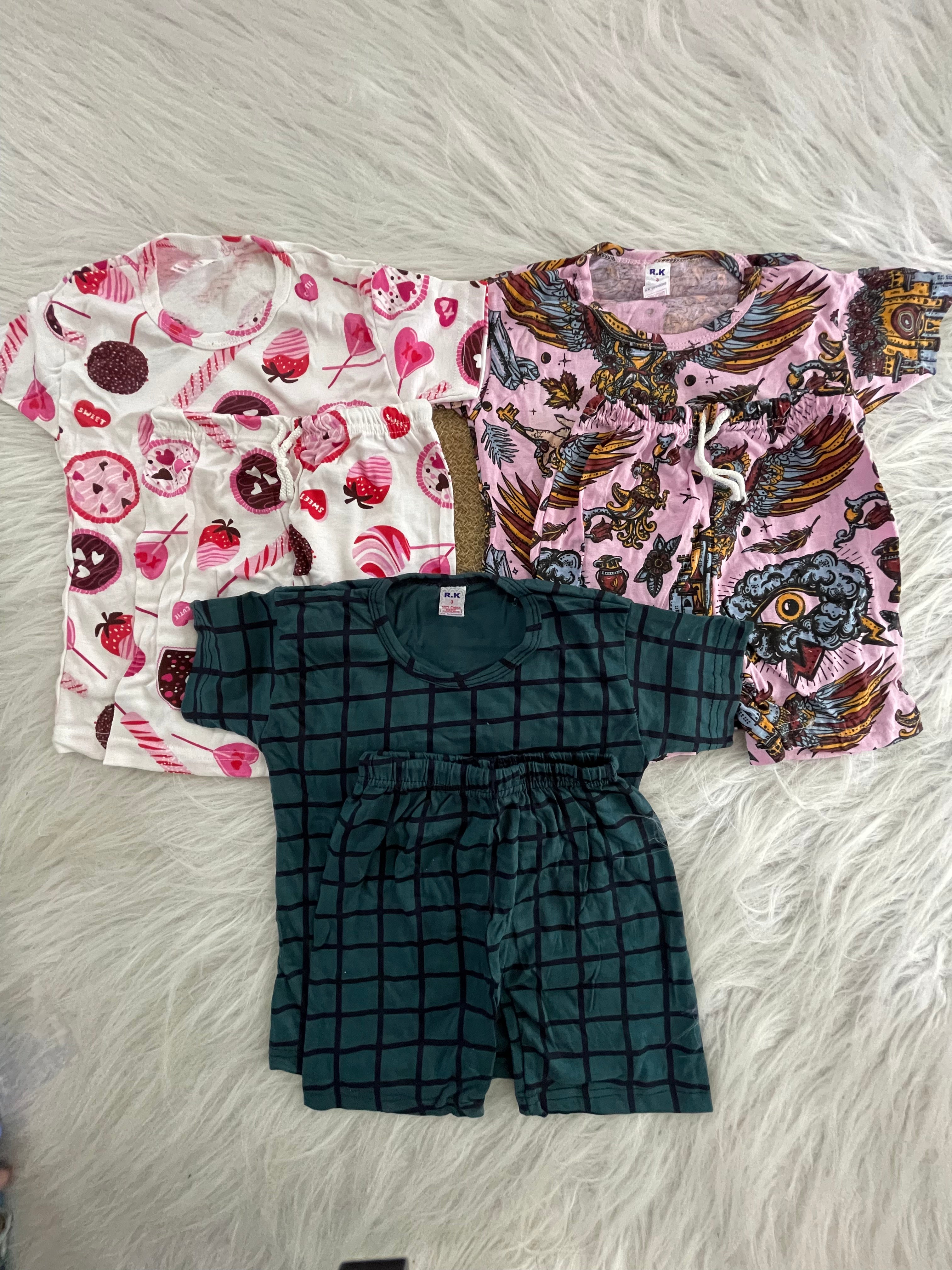 3 PC COMBO SETS 2-3 YEARS  SHORTS SETS 1157