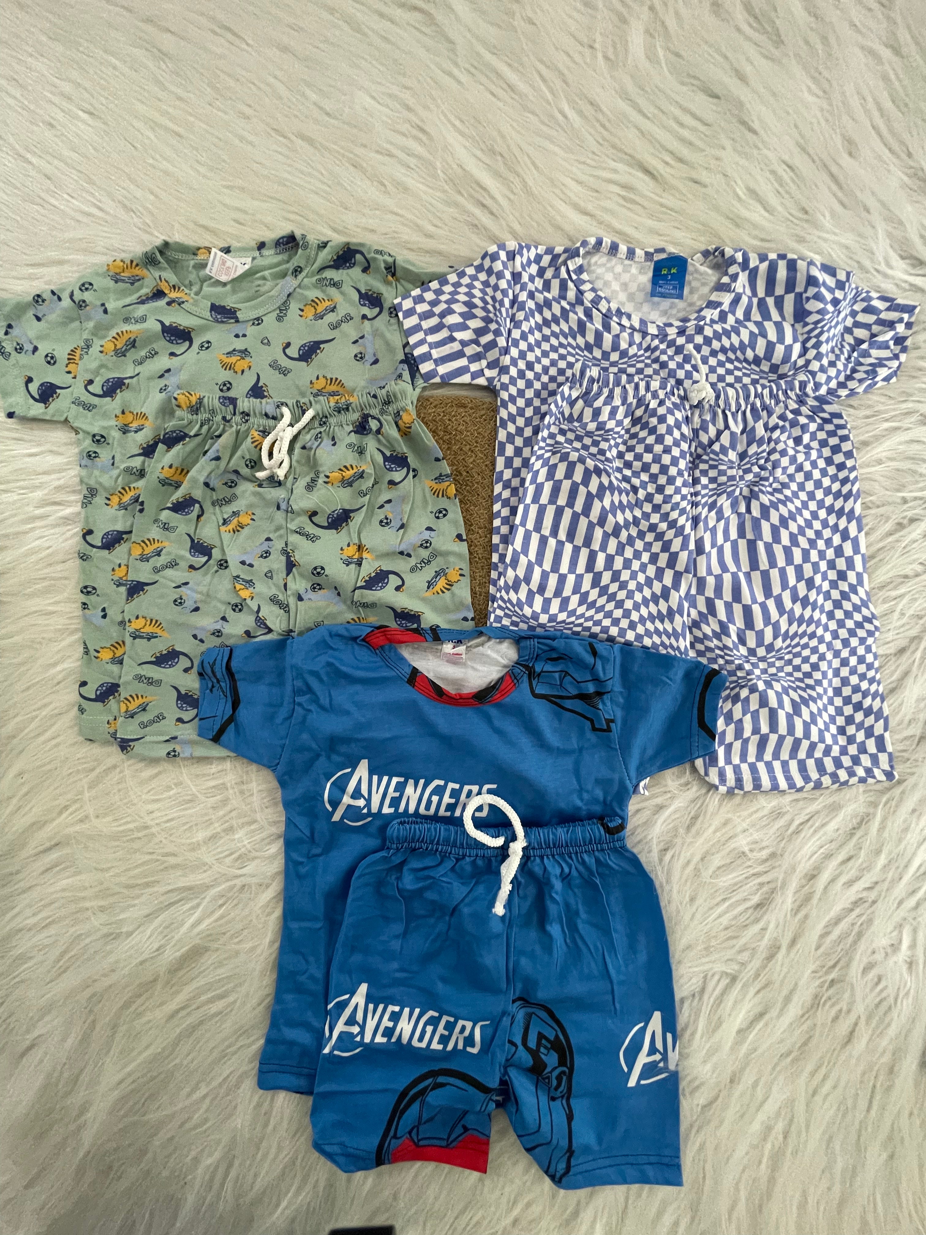 3 PC COMBO SETS 2-3 YEARS  SHORTS SETS 1157