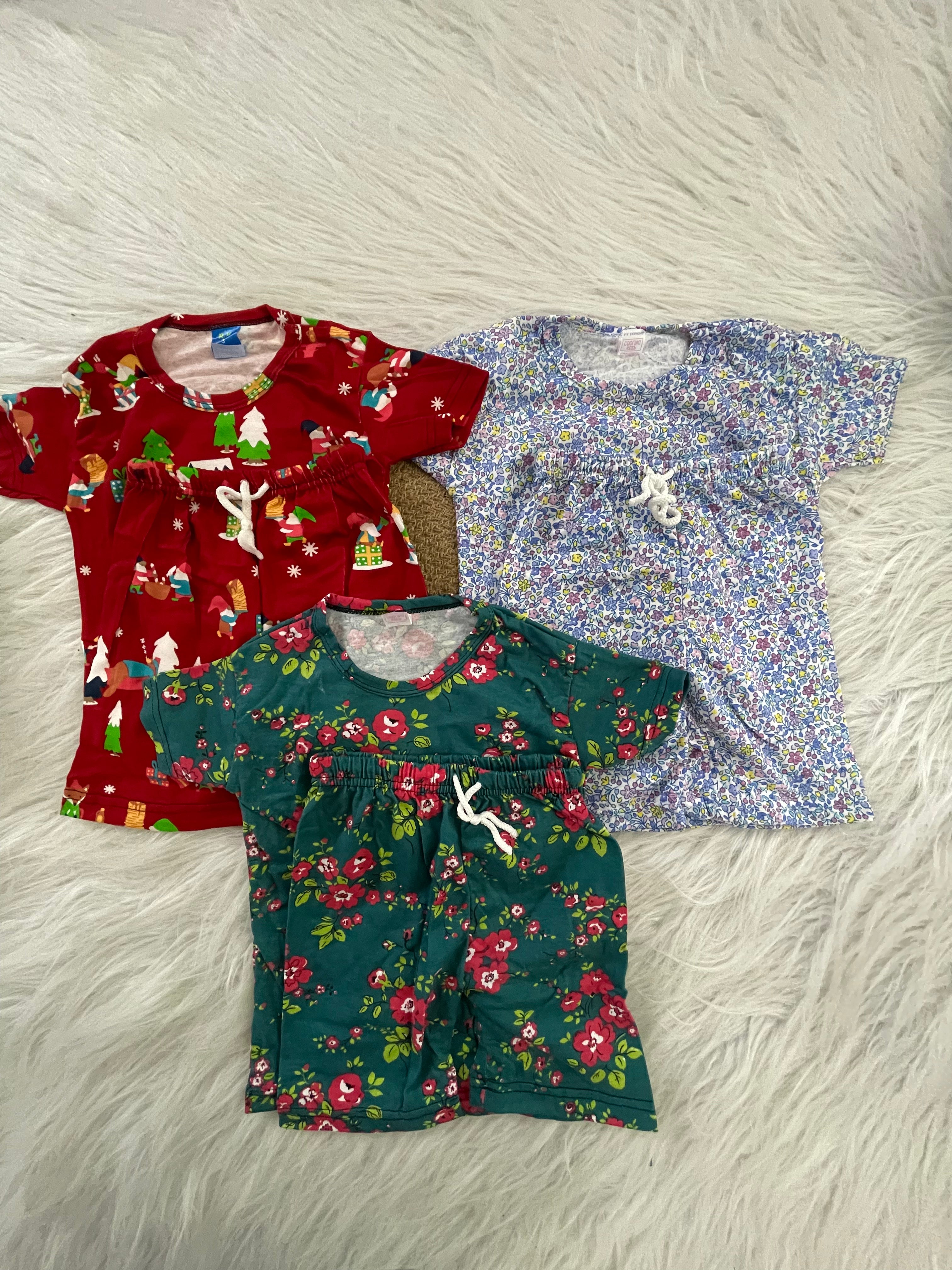 3 PC COMBO SETS 2-3 YEARS  SHORTS SETS 1157