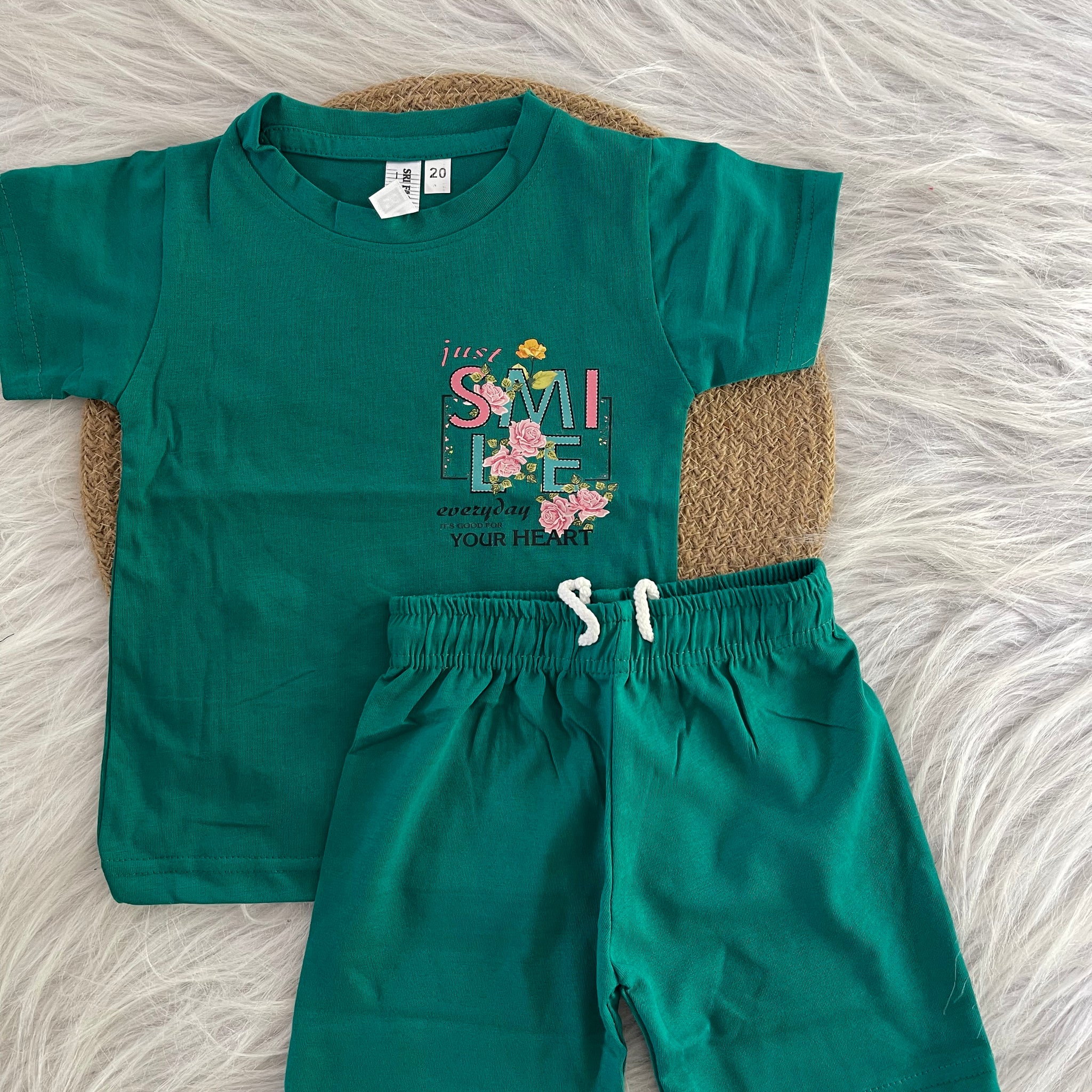 PLAIN SHORTS SETS WITH PRINTS 1180