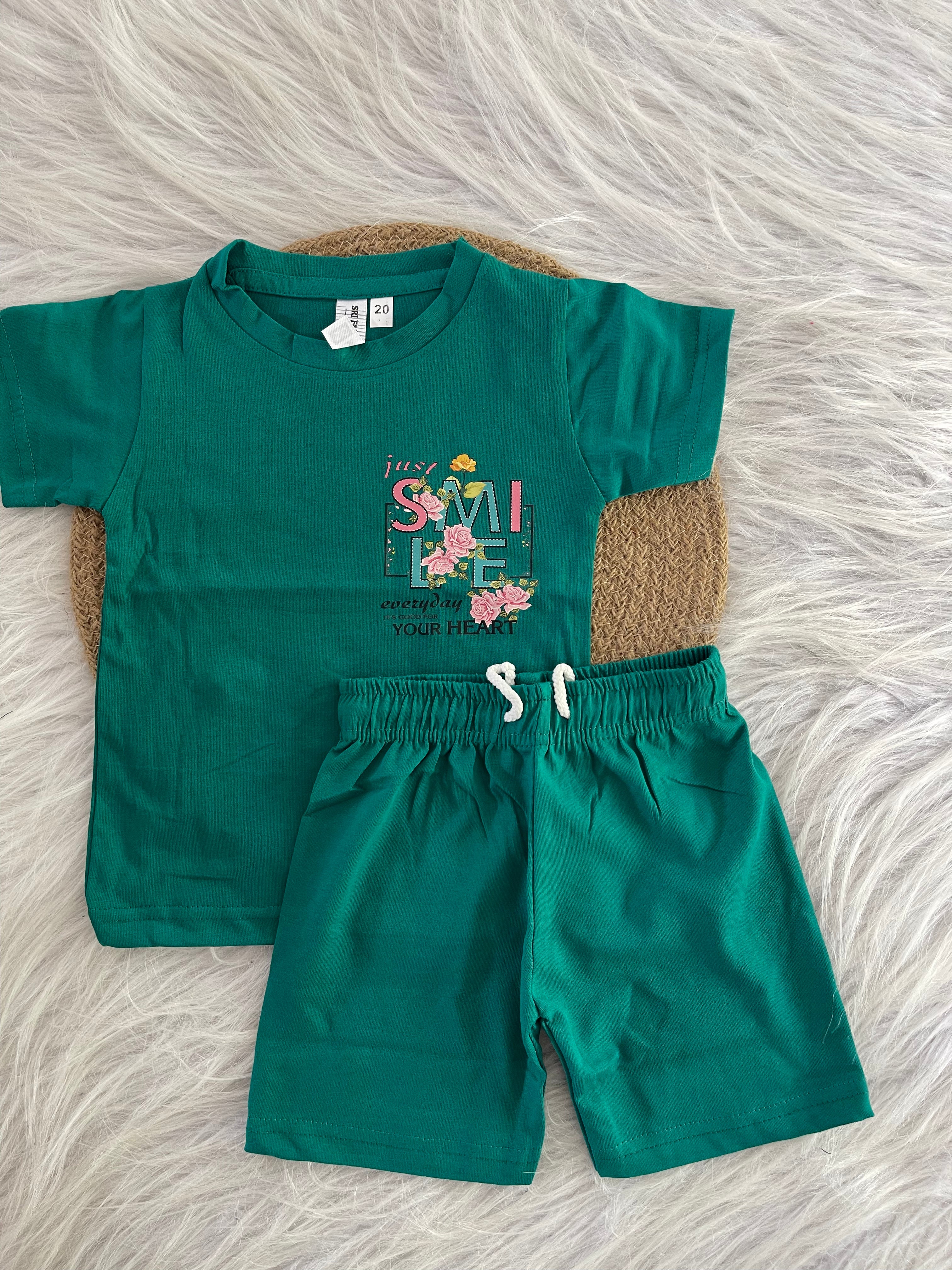 PLAIN SHORTS SETS WITH PRINTS 1180