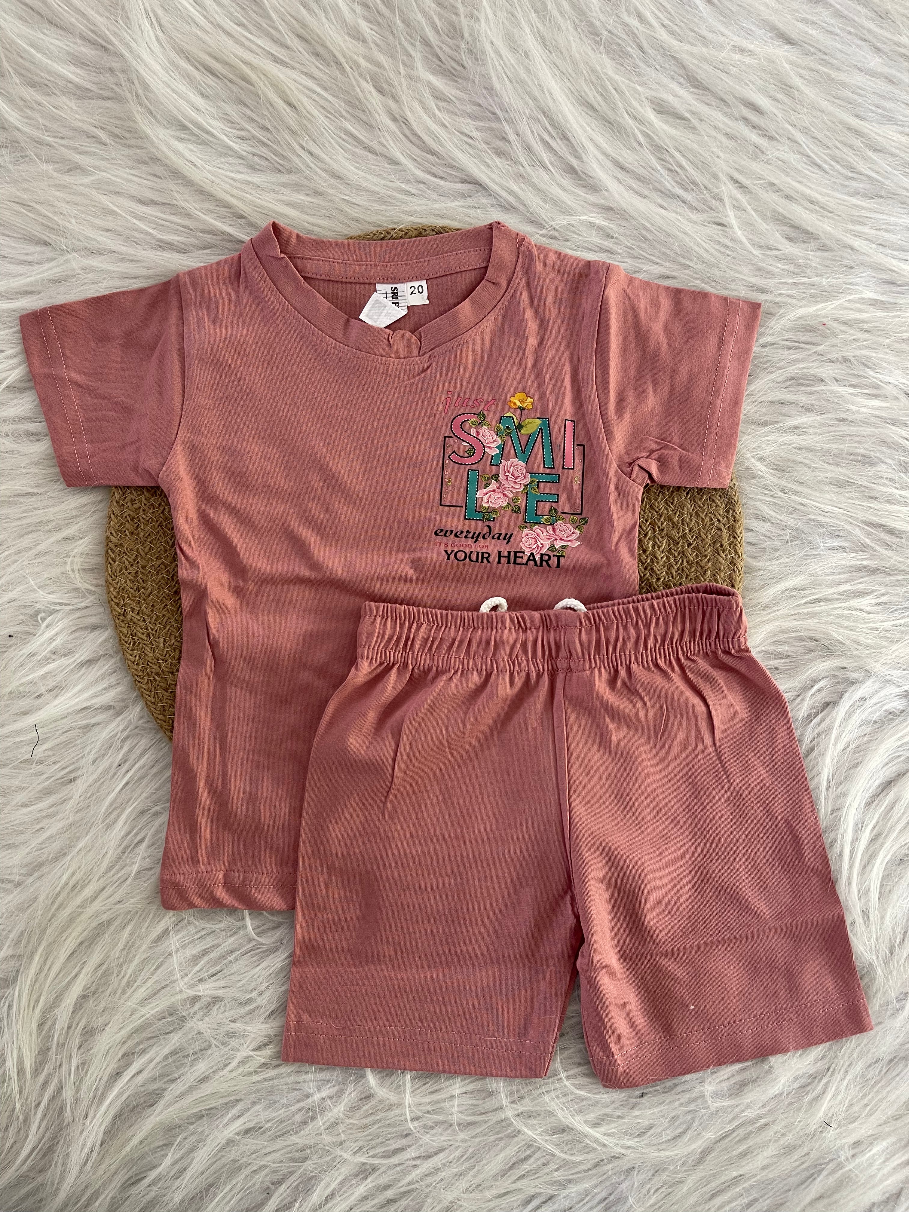 PLAIN SHORTS SETS WITH PRINTS 1180