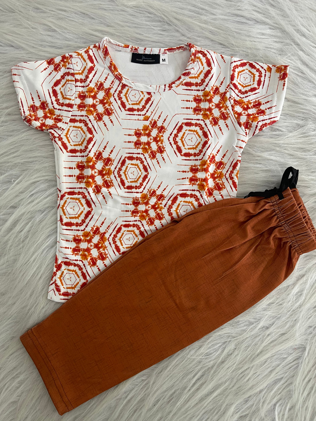 PRINTED TOP AND PLAIN PANT 1999