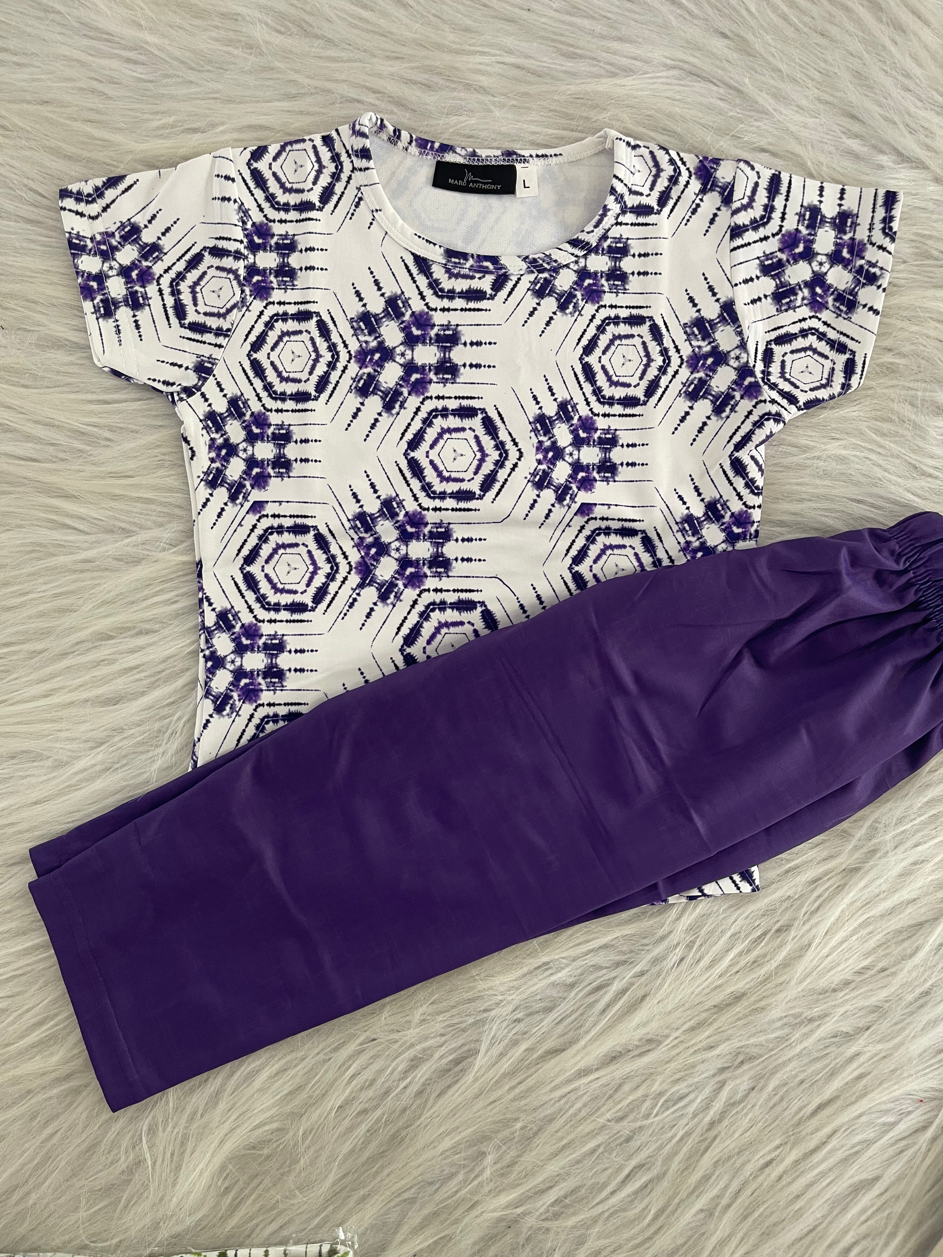 PRINTED TOP AND PLAIN PANT 1999