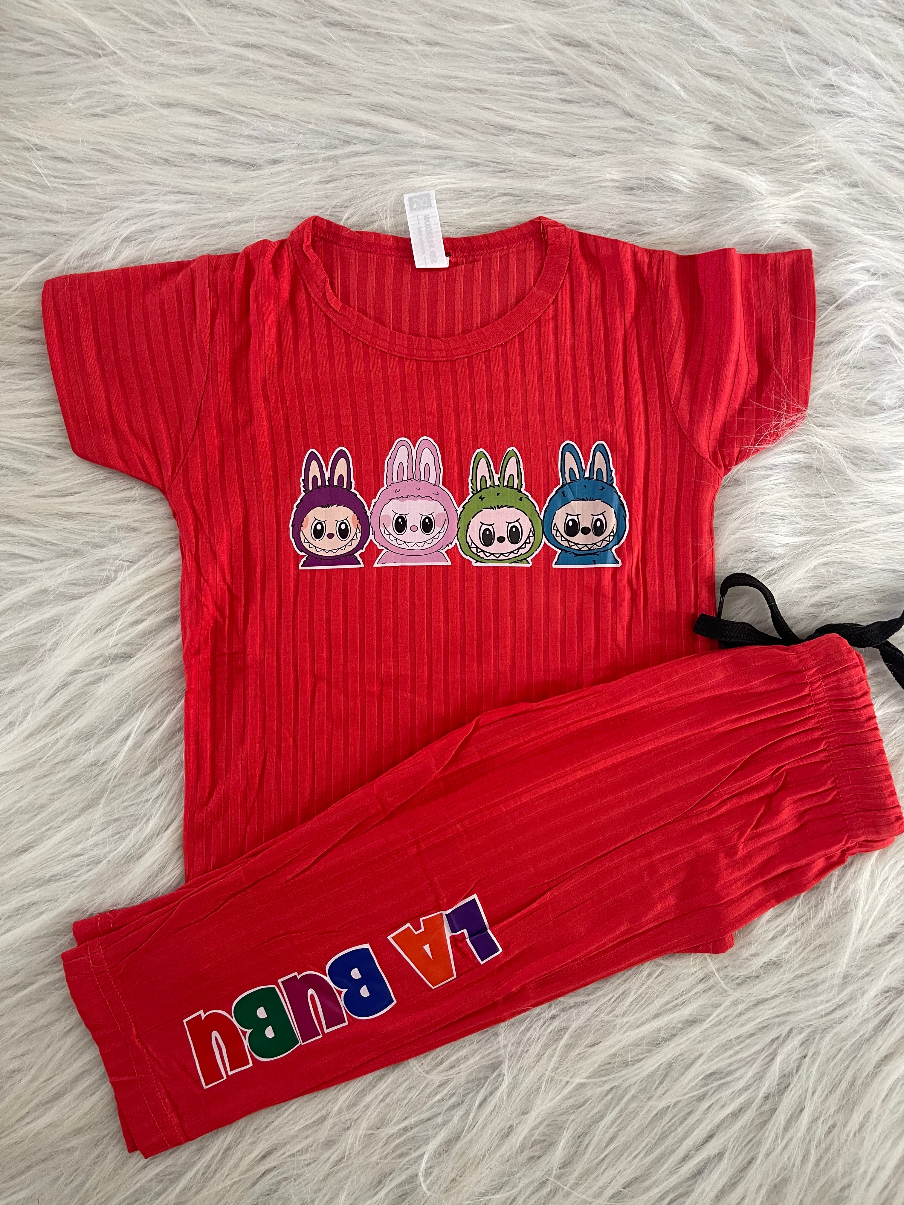 LABUBU PRINTED PYJAMA SETS 1996