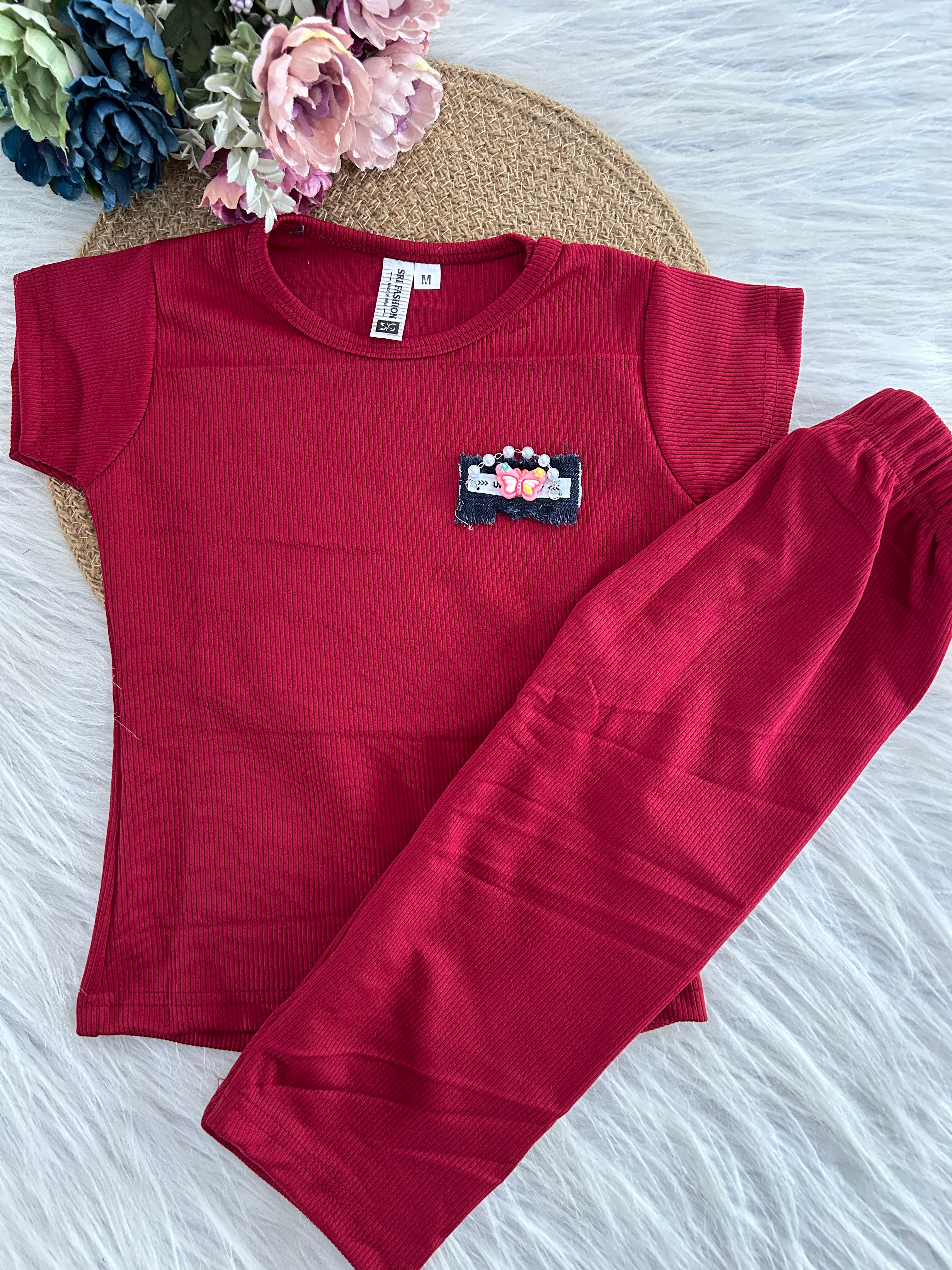 KNITTED PYJAMA SETS/ GIRLS PYJAMA SETS /NIGHT SUIT 1107