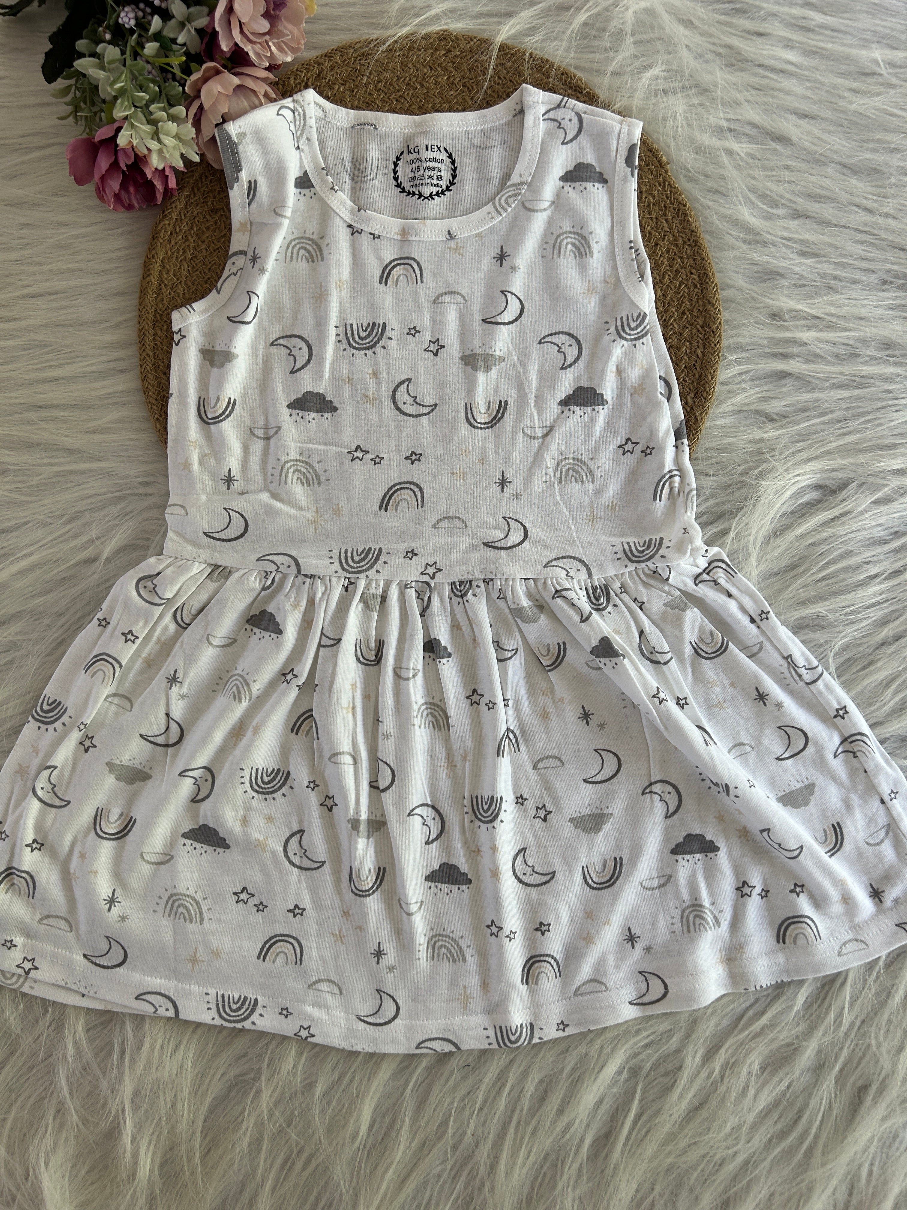 SLEEVELESS FROCKS 4-5 YERAS 1131