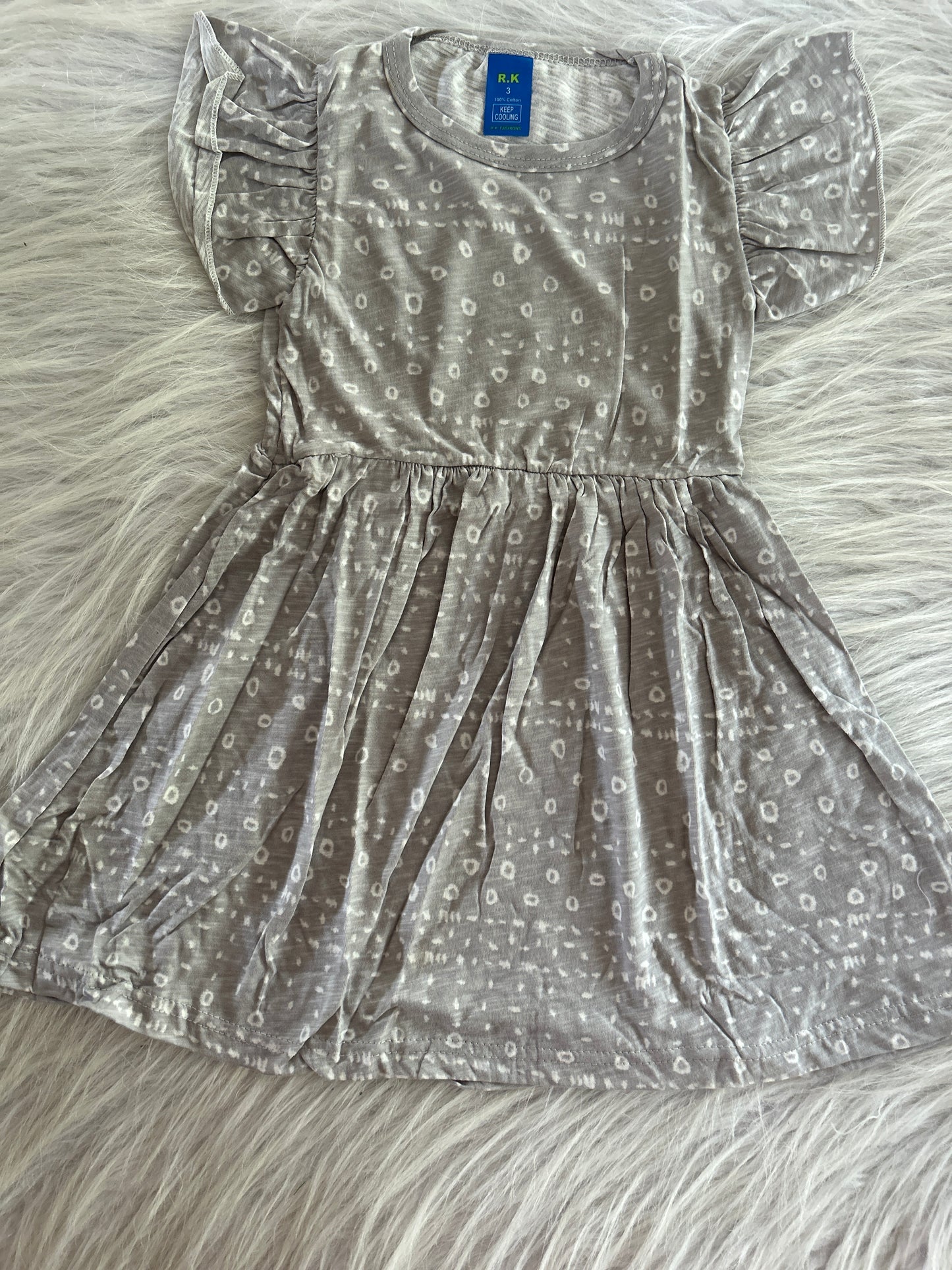 RUFFLE SLEEVE FROCK 4-5 YEARS